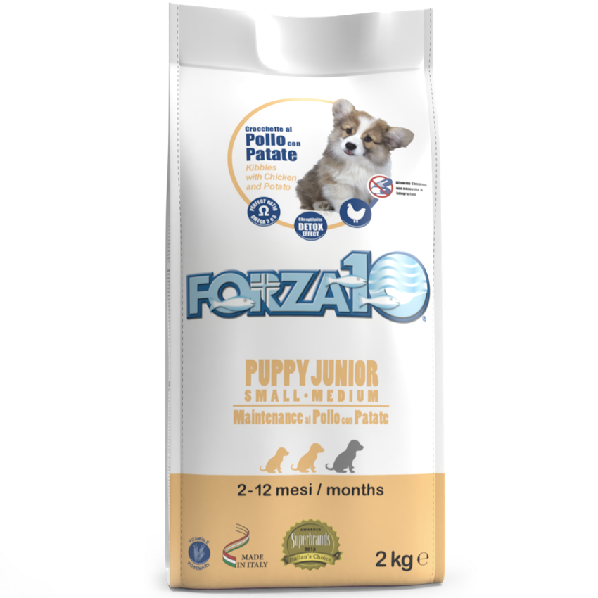 Forza10 Puppy Junior Maintenance Small/Medium Dry Food with Chicken and Potato, 2kg