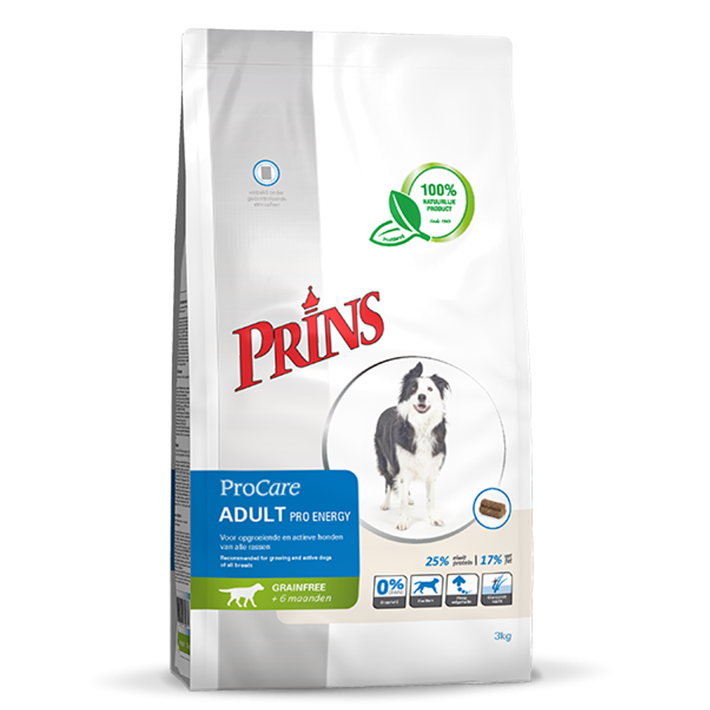 Prins PC Adult Pro Energy Dry Dog Food, Grainfree With Poultry, 3kg