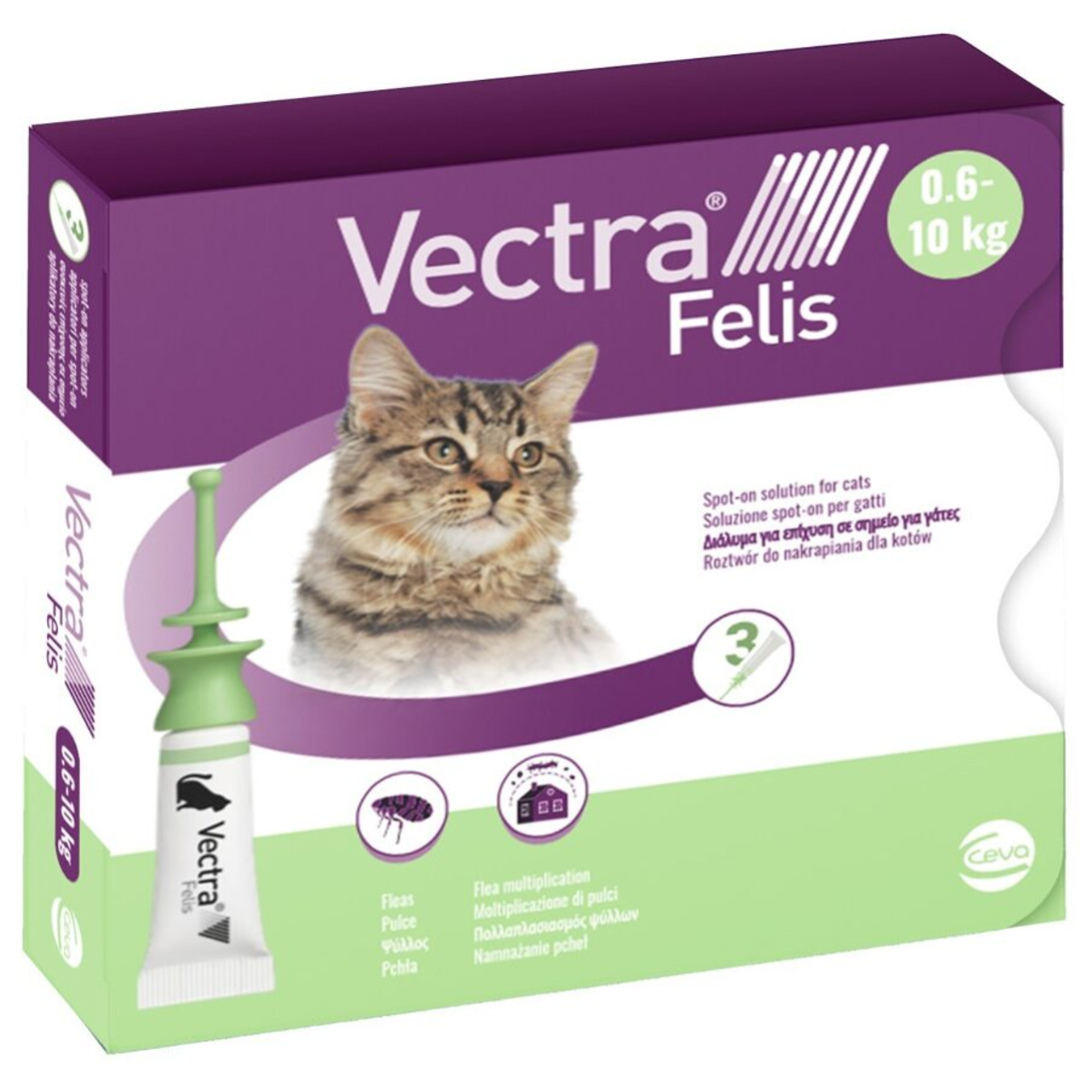 VECTRA FELIS For The Treatment and Control of External Parasite Infestation in Cats, 3 Applicators