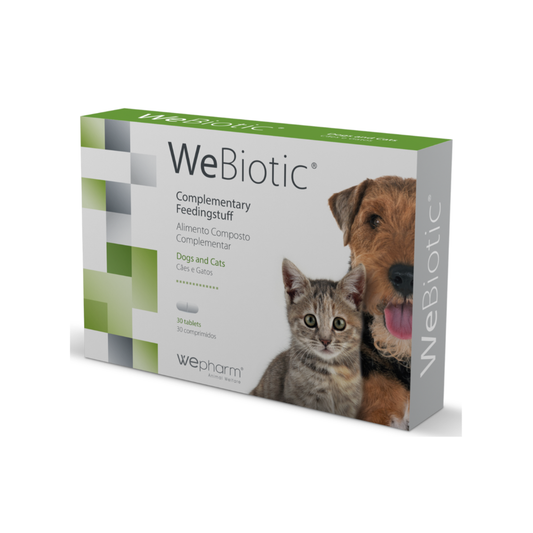 Wepharm® WeBiotic® Gremošanas uztura bagātinātājs suņiem un kaķiem, 30 tabletes