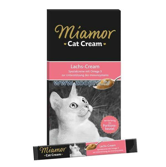 Miamor Lasch Cream Treat For Cats With Salmon and Omega3, 15g x6
